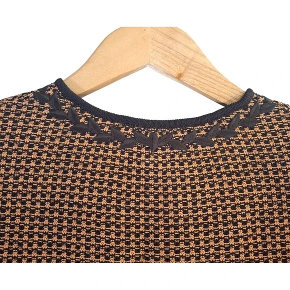 ST. JOHN COLLECTION Women's Size 6 Brown Tan Knit Full Zip Jacket Cardigan USA - Picture 5 of 9